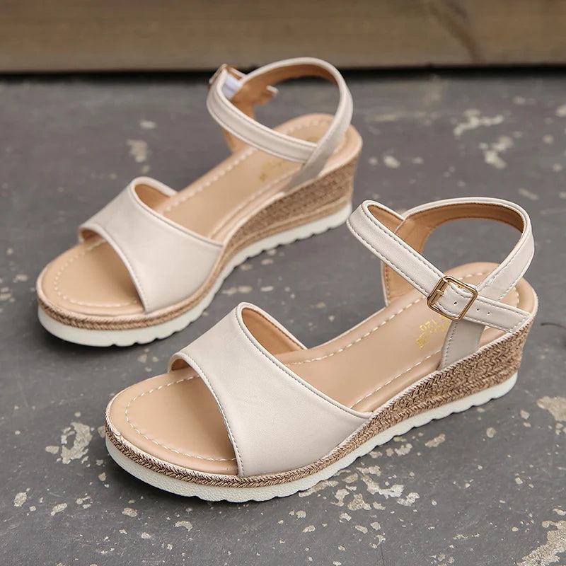 Dames Sandalen - Zomersandalen Met Enkel Strap En Dikke Zool Voor Comfort-5