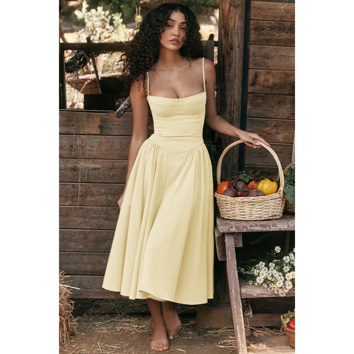 Variant image for Flatterende Midi Jurk Dames van Ademend Materiaal - Perfect voor Zomer en Lente-21