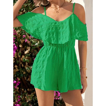 Alessia korte Zomerjumpsuit Dames – Off-Shoulder Design