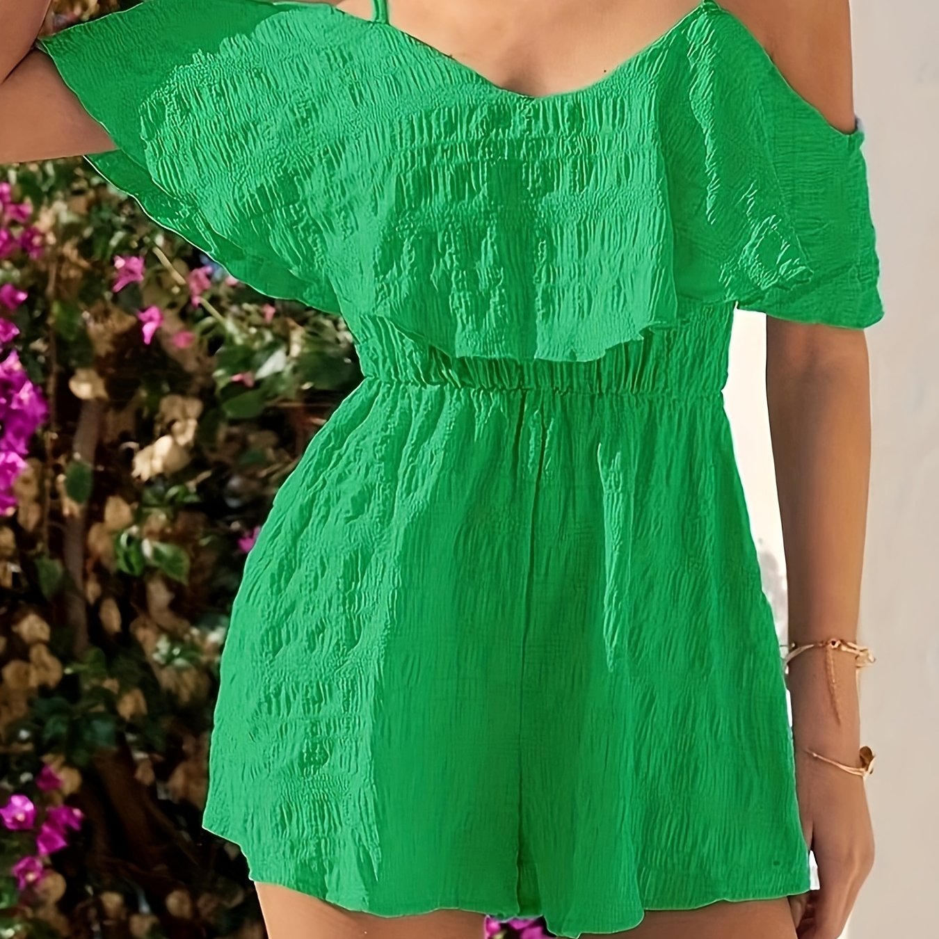 Alessia korte Zomerjumpsuit Dames – Off-Shoulder Design