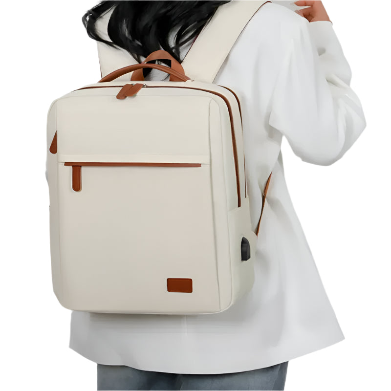 Grote Capaciteit Dames Rugzak met Laptop Compartment en USB-oplaadpoort 0