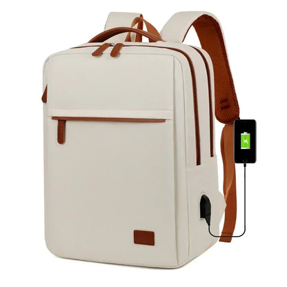 Grote Capaciteit Dames Rugzak met Laptop Compartment en USB-oplaadpoort 3