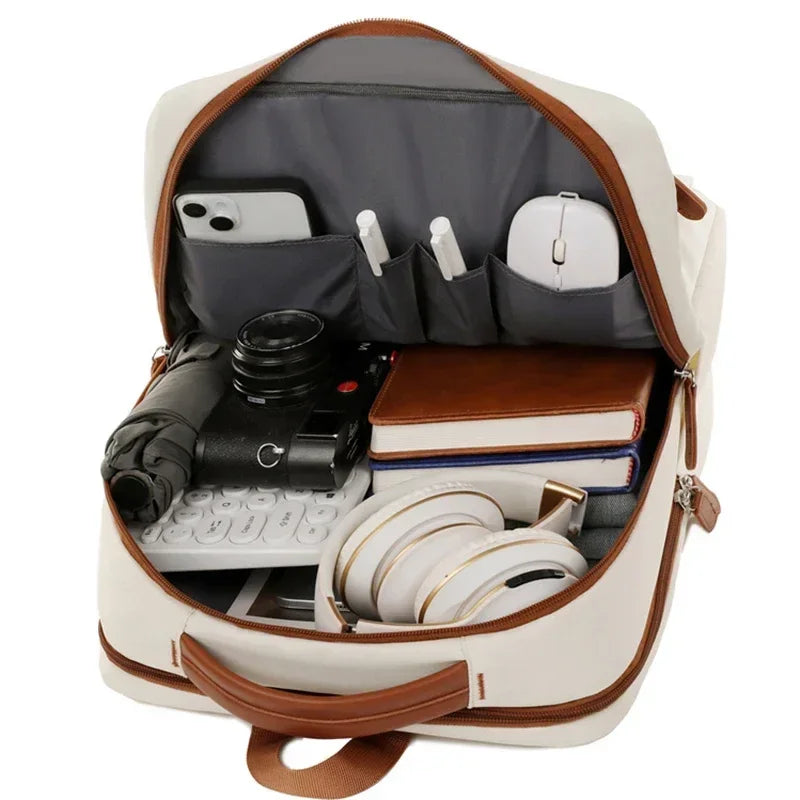 Grote Capaciteit Dames Rugzak met Laptop Compartment en USB-oplaadpoort 4
