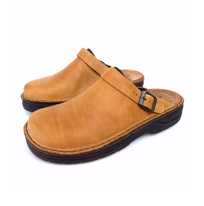 Heren Pantoffels Bruin Maat 42 Leer Orthopedisch Sloffen 1
