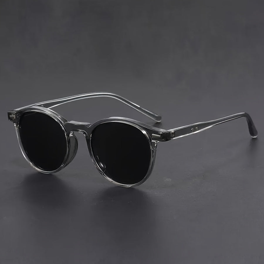 Heren Zonnebril met Ronde Tortoiseshell Frame – Lichtgewicht Retro Zonnebril voor Casual en Streetstyle Looks 0