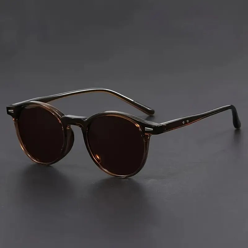 Heren Zonnebril met Ronde Tortoiseshell Frame – Lichtgewicht Retro Zonnebril voor Casual en Streetstyle Looks 2