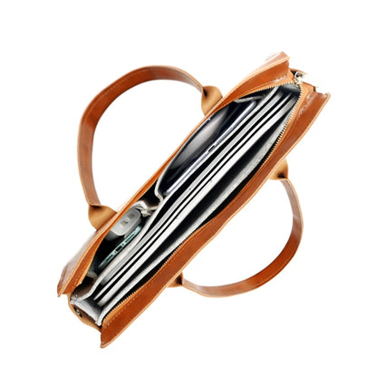 Lederen Laptop Handtas voor 13-16 Inch Laptops - Stijlvol en Ruim 4