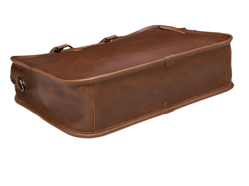 Leren Laptoptas Heren - Waterdichte Vintage Schoolrugtas 17 Inch 2