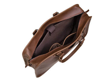 Leren Laptoptas Heren - Waterdichte Vintage Schoolrugtas 17 Inch 3