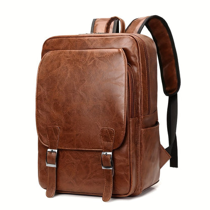Valento | Heren Waterdichte Leren Rugzak Laptoptas