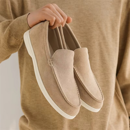 Alessio | Suède Beige Zomer Loafers Heren