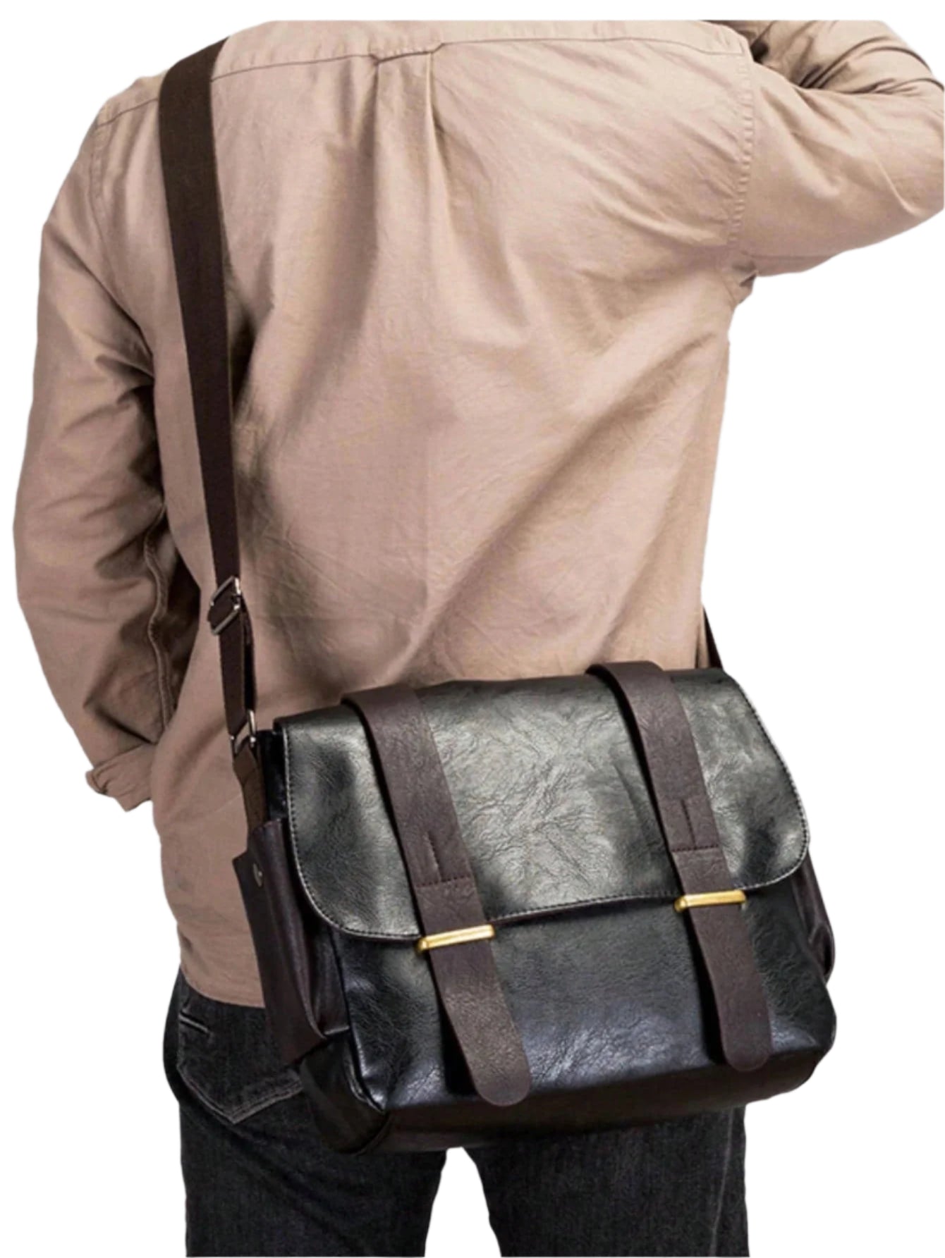 Vintage Laptoptas Heren - Waterdichte Schooltas voor Laptop 0
