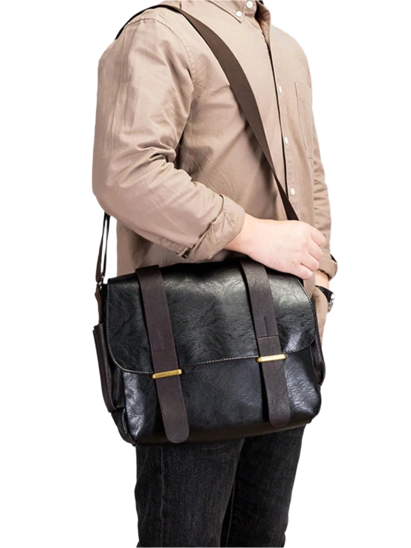 Vintage Laptoptas Heren - Waterdichte Schooltas voor Laptop 2