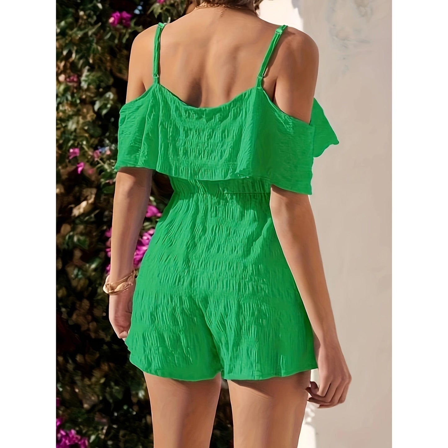 Alessia korte Zomerjumpsuit Dames – Off-Shoulder Design